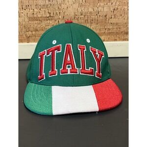Vintage‎ ITALY World Cup  Hat Cap Adjustable Snapback Soccer Large Spell Out